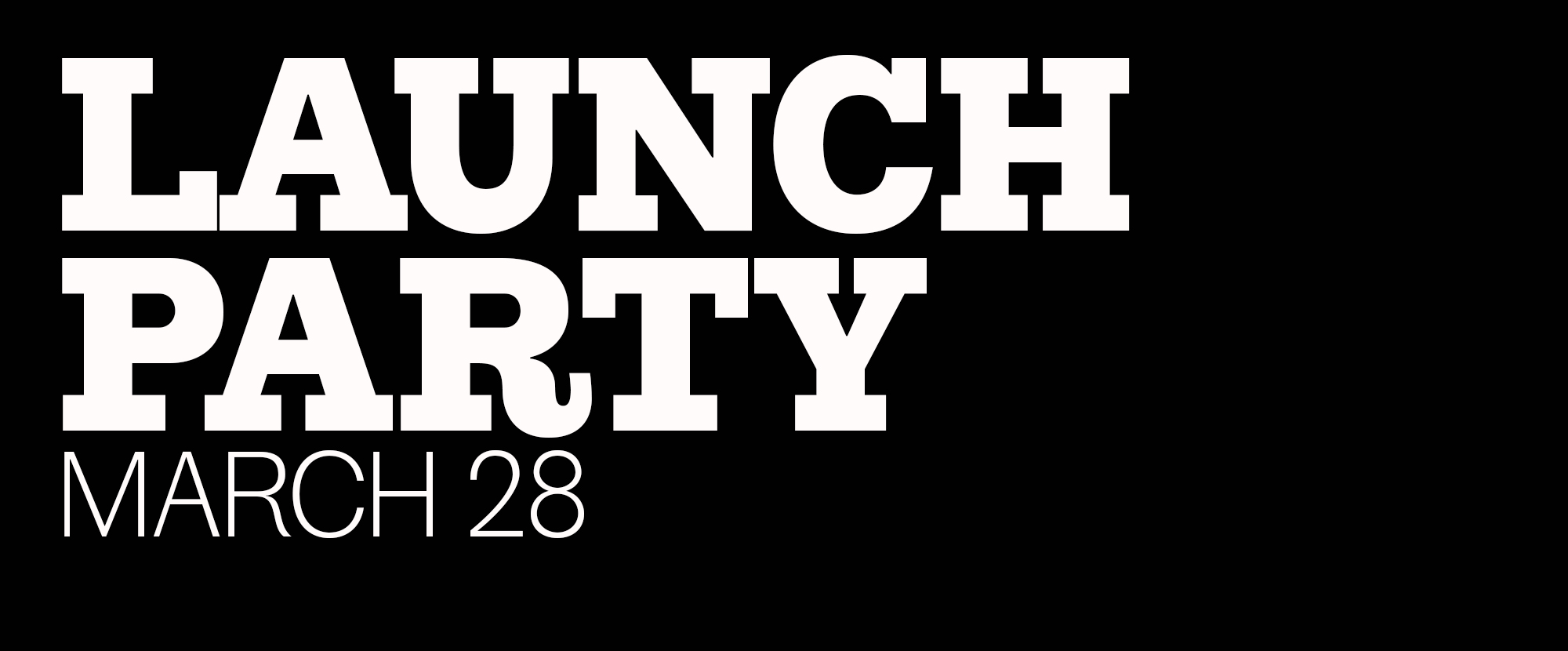 launch party graphic